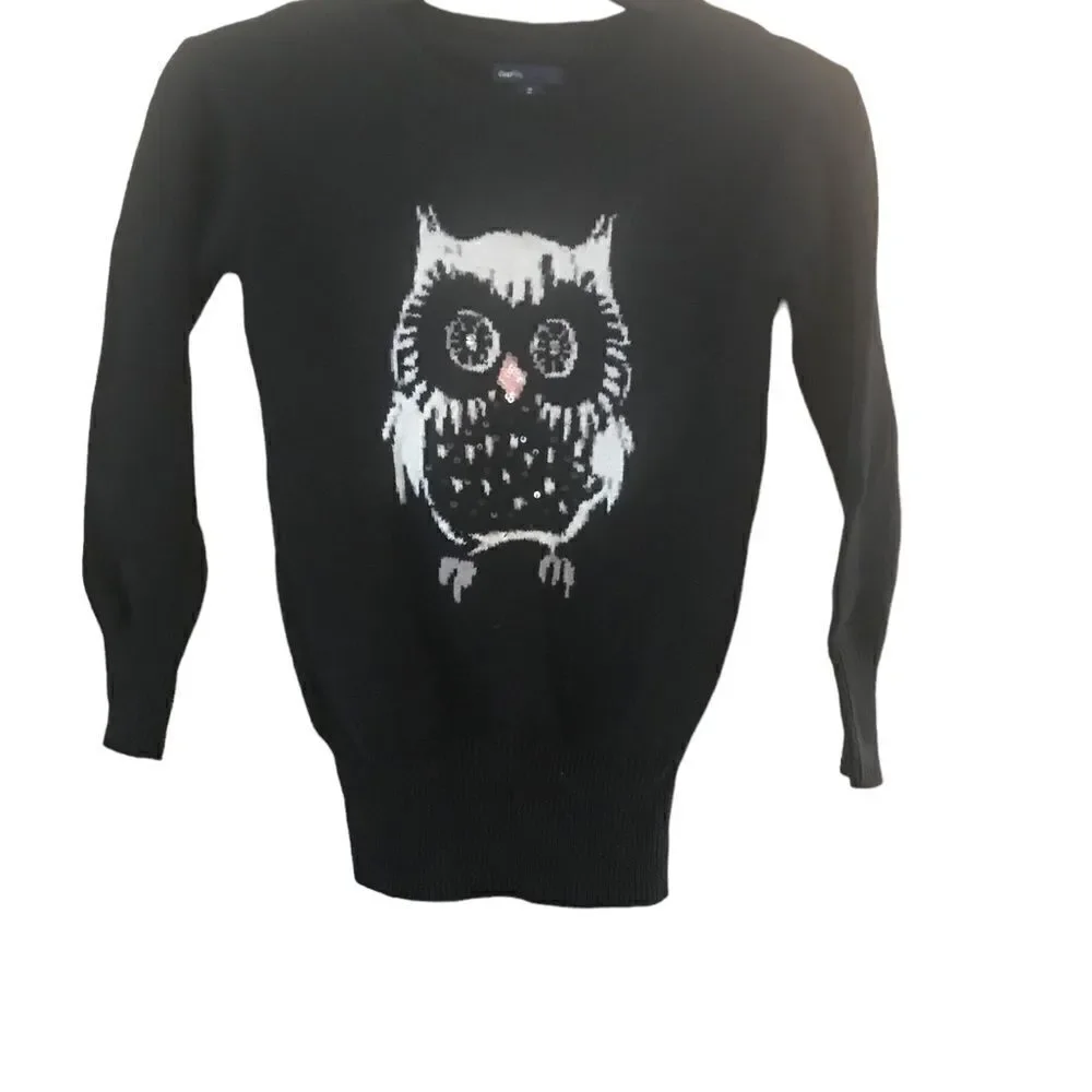 Gap Kids Black Pullover Sweater Girls Size 8